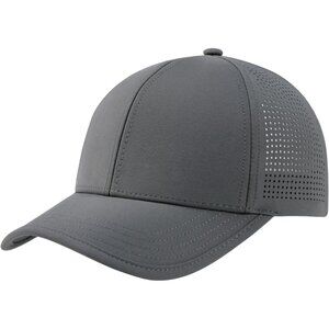 Men's Dark Grey 90% Nylon, 10% Spandex Structured Baseball Cap
